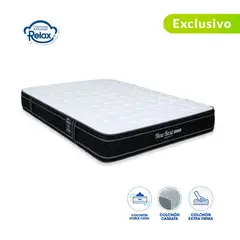 COLCHONES RELAX - Colchón Queen Firme Doble Pillow Espumado New Rest 160 x 190 cm - 0% Interés a 3 Cuotas Pagando con tu CMR Banco Falabella