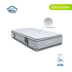 COLCHONES RELAX - Colchón Sencillo Semi-Firme Ortopédico Doble Cara Resortado Confort Top 100 x 190 cm - 0% Interés a 3 Cuotas Pagando con tu CMR Banco Falabella