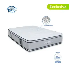 COLCHONES RELAX - Colchón Queen Semi-Firme Ortopédico Doble Cara Resortado Confort Top 160 x 190 cm - 0% Interés a 3, 6 o 12 Cuotas Pagando con tu CMR Banco Falabella