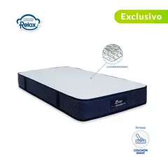 COLCHONES RELAX - Colchón Sencillo Firmeza Suave Ortopédico Resortado Basic 100 x 190 cm - 0% Interés a 3 Cuotas Pagando con tu CMR Banco Falabella