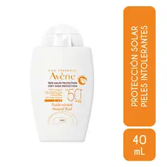 AVENE - Protector Solar Fluido Mineral con Color Spf 50+ 50 mL
