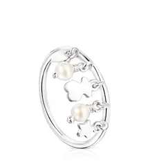 TOUS - Anillo De Plata Y Perlas Oso, Corazón Y Estrella Cool Joy