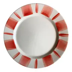 PLACEMENT - Plato de Postre Cerámica Raya Rosa 21 cm