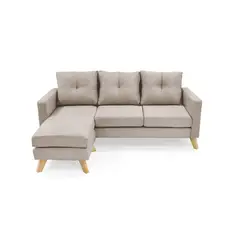 MICA - Sofá en L Parnell Intercambiable Poliéster - Mueble - Mueble