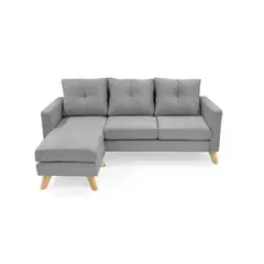 MICA - Sofá en L Parnell Intercambiable Poliéster - Mueble - Mueble