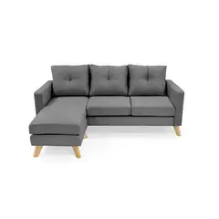 MICA - Sofá en L Parnell Intercambiable Poliéster - Mueble - Mueble