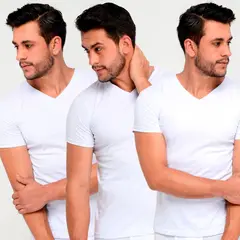 NEWBOAT - Camisilla Hombre Manga Corta Pack x3