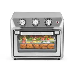 HOLSTEIN HOUSEWARES - Horno freidor Sin Aceite HH-09204003G 20 Litro Plateado Canasta Air Fryer