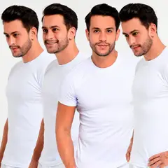 NEWBOAT - Camisilla Hombre Manga Corta Pack x4