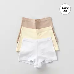 LEONISA - Calzón pack bikini Pack de 3 de Algodón para Mujer