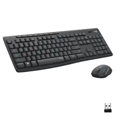 LOGITECH - Combo teclado y mouse MK295 Silencioso Negro