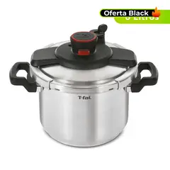 T-FAL - Olla a presión 6 litros Clipso Acero