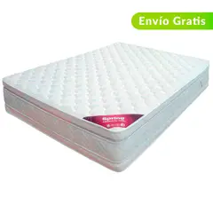 COLCHONES SPRING - Colchón Doble Firmeza Media Ortopédico con Pillow Resortado Descanso Perfecto 140 x 190 cm