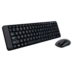 LOGITECH - Combo MK220 de teclado y mouse Inalambrico Negro
