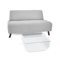 MICA - Juego de Sala Moderno en Poliéster (Sofá 2 Puestos + Mesa de Centro) Mislata Laos