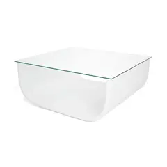 MICA - Mesa de Centro Moderna Rectangular en Vidrio Laos 63 x 26 x 56 cm - Mueble