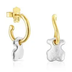 TOUS - Aretes Oso Bicolor Luah