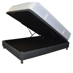 MICA - Combo Colchón Firm Micro Semidoble-Base Boxet Multiespacio Gris