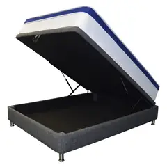 MICA - Combo Colchón Supreme Micro Doble-Base Boxet Multiespacio Gris