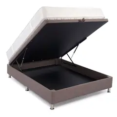 AMERICANA DE COLCHONES - Combo Colchón Sentiflex Lona Sencillo-Base Boxet Multiespacio Gris
