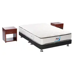 AMERICANA DE COLCHONES - Colchón con basecama Doble Espuma viscoelástica Combo Golden Ng 140 x 190 cm + Complementos