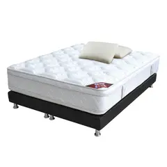 COLCHONES SPRING - Colchón Fenix + Base Dividida Salin King + 2 Almohadas Memory Basic