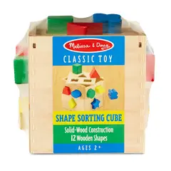 MELISSA & DOUG - Juguete de Bebé Cubo Madera Clasificación Formas