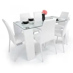 MICA - Juego de Comedor 6 Personas Rectangular Italia - Mueble