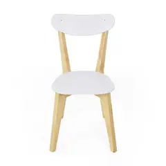 MICA - Silla de Comedor Moderna en Madera pino Blanco (Incluye 1 Silla)
