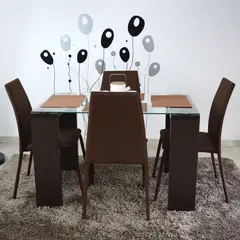 MICA - Juego de Comedor 4 Personas Rectangular Plus - Mueble - Mueble