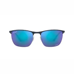 RAY BAN - Gafas de sol RB3686 Unisex Marco Blue On Gunmetal Lente Polar Mirror Blue