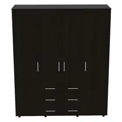 RTA DESIGN - Closet Moderno en Madera 4 Puertas 3 Cajones 179 x 150 x 49 cm - Mueble