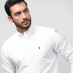 POLO RALPH LAUREN - Camisa Hombre Manga larga de Algodón Custom Fit