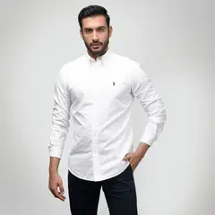 POLO RALPH LAUREN - Camisa Hombre Manga larga de Algodón Custom Fit