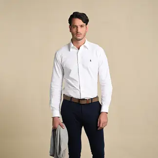 POLO RALPH LAUREN - Camisa Hombre Manga larga de Algodón Custom fit