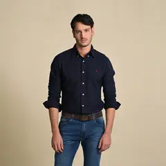 POLO RALPH LAUREN - Camisa Hombre Manga larga de Algodón Custom fit