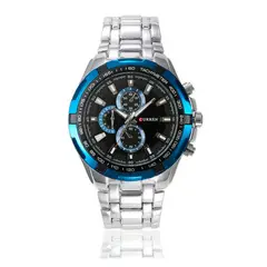 CURREN - Reloj Hombre 8023slbl . Reloj Acero Inoxidable plateado