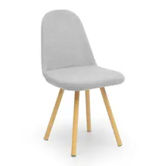 MICA - Silla de Comedor Moderna en Tela Blanco (Incluye 1 Silla)