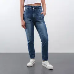 DENIMLAB - Jean Slouchy para Mujer Tiro alto de Algodón
