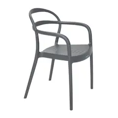 TRAMONTINA - Silla de Comedor Moderna en Polipropileno Gris (Incluye 1 Silla)