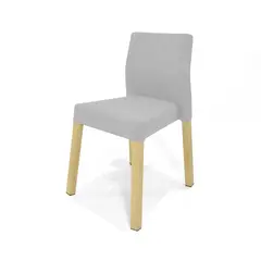 MICA - Silla de Comedor Moderna en Tela Gris (Incluye 1 Silla)