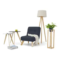 MICA - Poltrona Moderna Tela Prato 80 x 70 x 75 cm - Mueble