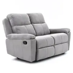 ELITE LIVING - Sofá Reclinable Moderno Microfibra 2 Puestos Marsella 150 x 100 x 80 cm - Mueble