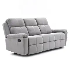 RELAX HOME - Sofá Reclinable Moderno en Tela 3 Puestos Dublín 210 x 102 x 95 cm Elite Living