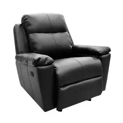 ELITE LIVING - Silla Reclinable 1 puesto Cuerina Mecánica Marsella 85 X 102 X 95 cm Negro