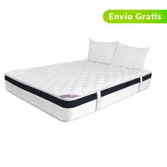 COLCHONES SPRING - Colchón SemiDoble Firmeza Media Ortopédico con Pillow Resortado Exclusive Dream 120 x 190 cm + 2 Almohadas - Compra Sin Interes, Te Devolvemos el 100% de los Intereses Pagando con Tarjeta CMR Banco Falabella a 3 Cuotas
