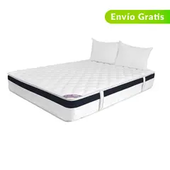 COLCHONES SPRING - Colchón Doble Firmeza Media Ortopédico con Pillow Resortado Exclusive Dream 140 x 190 cm + Almohadas - 0% Interés a 3 Cuotas Pagando con tu CMR Banco Falabella