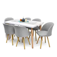 MICA - Juego de Comedor 6 Personas Rectangular Baku - Mueble