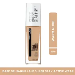 MAYBELLINE - Base de maquillaje Líquida SperStay Full Coverage Natural Beige Active Wear 30 ml