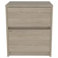 RTA MUEBLES - Mesa de Noche Moderna de 2 Cajones 40 x 32.3 cm